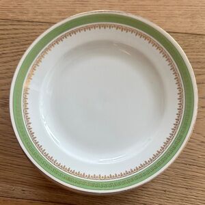 S & G Gump Co. Elegant Green and Gold Dessert Plate x 9